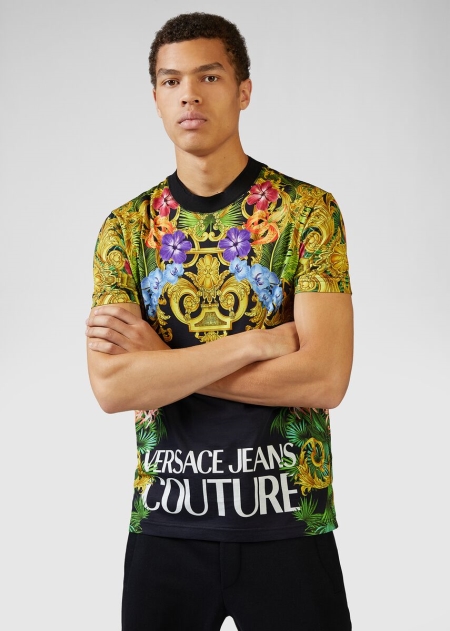 Tricouri Versace Tropical Baroque Print Barbati | CYEMUDB-17